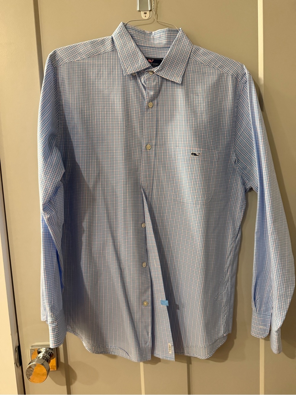Vineyard Vines Classic Fit Tucker Shirt Men’s Medium Blue Plaid Button Down